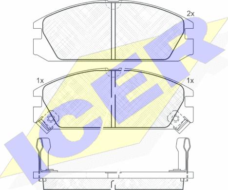 Icer 180750 - Kit pastiglie freno, Freno a disco autozon.pro