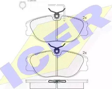 Icer 180760 - Kit pastiglie freno, Freno a disco autozon.pro