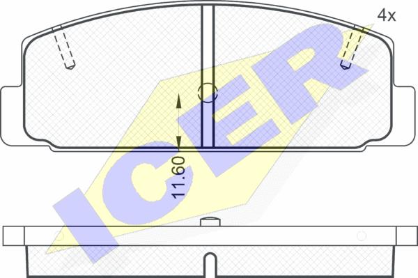 Icer 180785 - Kit pastiglie freno, Freno a disco autozon.pro