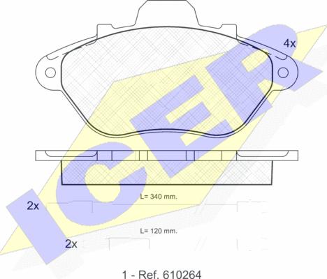 Icer 180786 - Kit pastiglie freno, Freno a disco autozon.pro