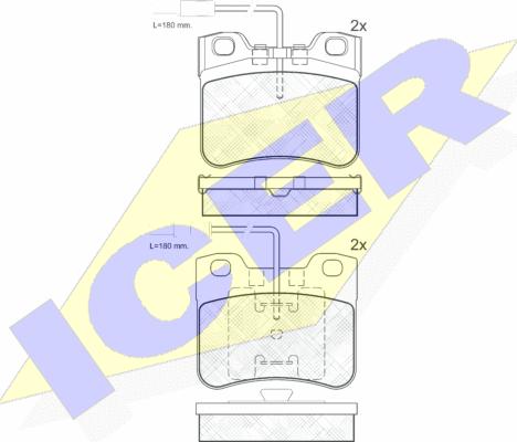 Icer 180788-203 - Kit pastiglie freno, Freno a disco autozon.pro