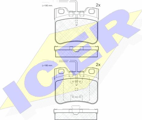 Icer 180788 - Kit pastiglie freno, Freno a disco autozon.pro