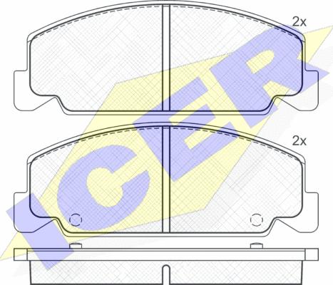 Icer 180735 - Kit pastiglie freno, Freno a disco autozon.pro