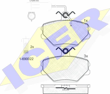 Icer 180729-203 - Kit pastiglie freno, Freno a disco autozon.pro