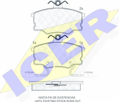 Icer 180726 - Kit pastiglie freno, Freno a disco autozon.pro