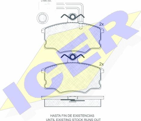 Icer 180728 - Kit pastiglie freno, Freno a disco autozon.pro