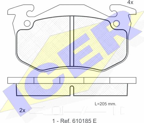 Icer 180723 - Kit pastiglie freno, Freno a disco autozon.pro