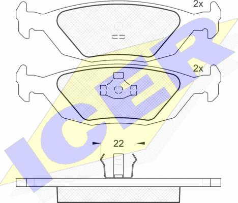 Icer 180778 - Kit pastiglie freno, Freno a disco autozon.pro