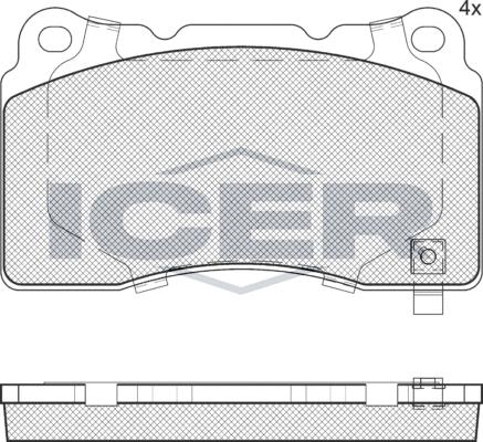 Icer 181990e1 - Kit pastiglie freno, Freno a disco autozon.pro