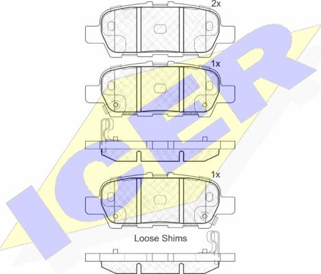 Icer 181901-203 - Kit pastiglie freno, Freno a disco autozon.pro