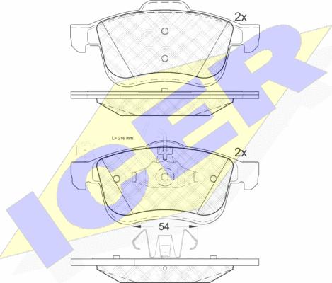 Icer 181903 - Kit pastiglie freno, Freno a disco autozon.pro