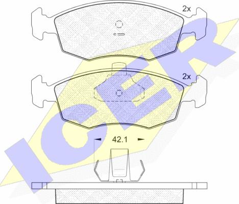 Icer 181441 - Kit pastiglie freno, Freno a disco autozon.pro