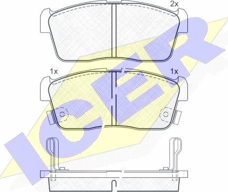 Icer 181452 - Kit pastiglie freno, Freno a disco autozon.pro