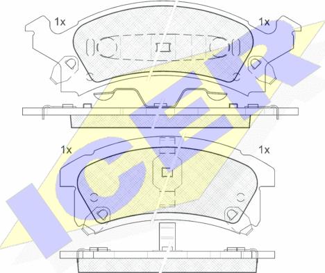 Icer 181413 - Kit pastiglie freno, Freno a disco autozon.pro