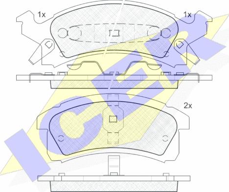 Icer 181412 - Kit pastiglie freno, Freno a disco autozon.pro