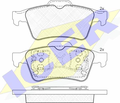 Icer 181433 - Kit pastiglie freno, Freno a disco autozon.pro