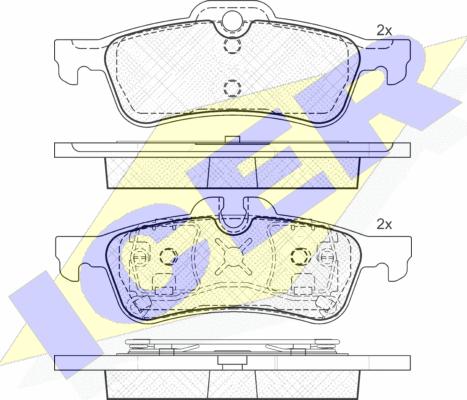 Icer 181599 - Kit pastiglie freno, Freno a disco autozon.pro