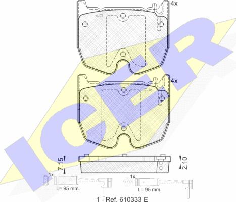 Icer 181591 - Kit pastiglie freno, Freno a disco autozon.pro