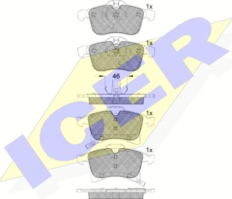 Icer 181592 - Kit pastiglie freno, Freno a disco autozon.pro