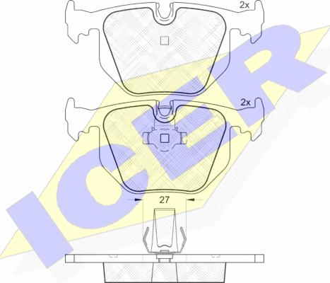 Icer 181549 - Kit pastiglie freno, Freno a disco autozon.pro