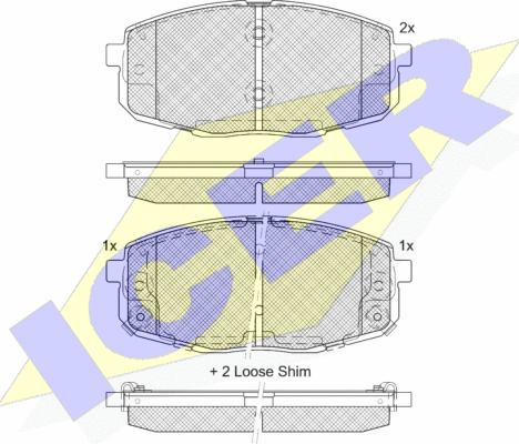 Icer 181540-207 - Kit pastiglie freno, Freno a disco autozon.pro