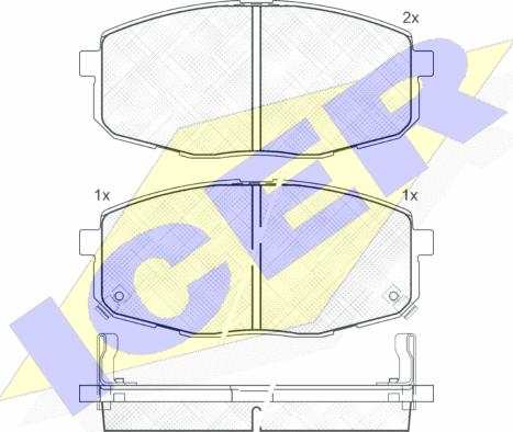 Icer 181540 - Kit pastiglie freno, Freno a disco autozon.pro