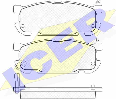 Icer 181541 - Kit pastiglie freno, Freno a disco autozon.pro