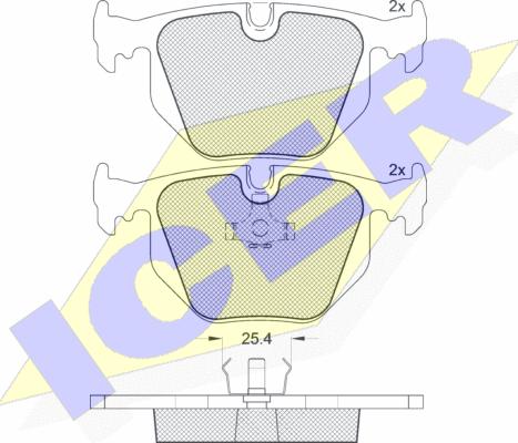 Icer 181548 - Kit pastiglie freno, Freno a disco autozon.pro