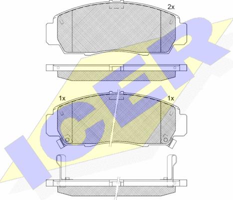 Icer 181543-203 - Kit pastiglie freno, Freno a disco autozon.pro