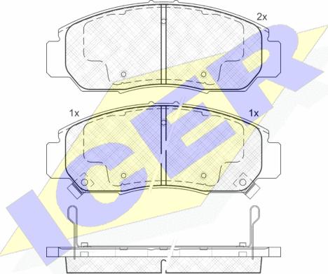 Icer 181543 - Kit pastiglie freno, Freno a disco autozon.pro