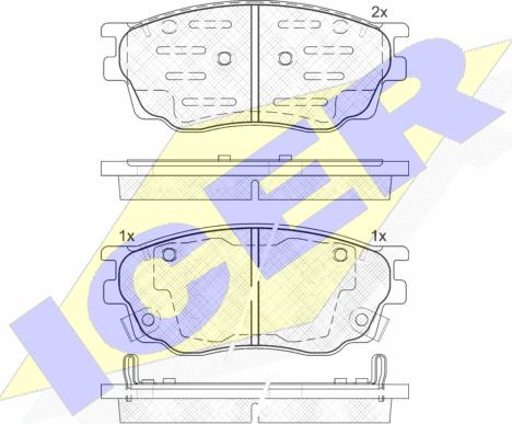 Icer 181542-200 - Kit pastiglie freno, Freno a disco autozon.pro