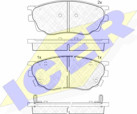 Icer 181542 - Kit pastiglie freno, Freno a disco autozon.pro