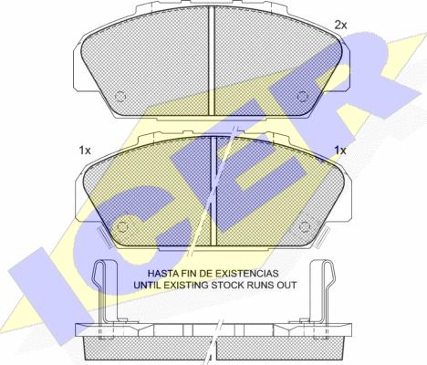 Icer 181554 - Kit pastiglie freno, Freno a disco autozon.pro