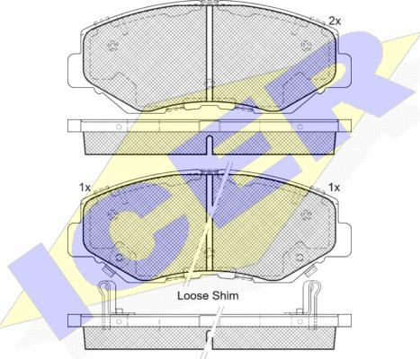 Icer 181558 - Kit pastiglie freno, Freno a disco autozon.pro