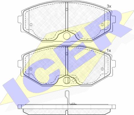 Icer 181569 - Kit pastiglie freno, Freno a disco autozon.pro