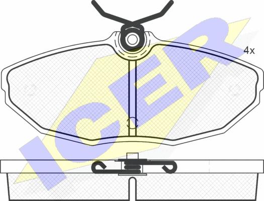 Icer 181562 - Kit pastiglie freno, Freno a disco autozon.pro