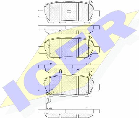 Icer 181509 - Kit pastiglie freno, Freno a disco autozon.pro