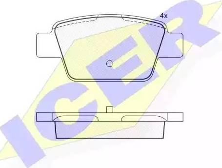 Icer 181503 - Kit pastiglie freno, Freno a disco autozon.pro