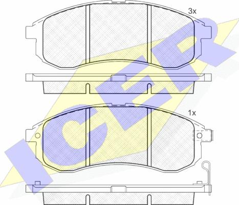 Icer 181507 - Kit pastiglie freno, Freno a disco autozon.pro