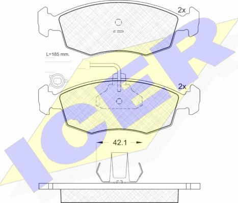 Icer 181518 - Kit pastiglie freno, Freno a disco autozon.pro