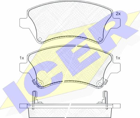 Icer 181513 - Kit pastiglie freno, Freno a disco autozon.pro