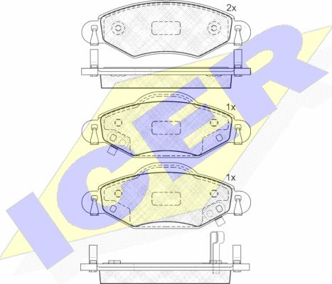 Icer 181587 - Kit pastiglie freno, Freno a disco autozon.pro