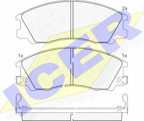 Icer 181539 - Kit pastiglie freno, Freno a disco autozon.pro