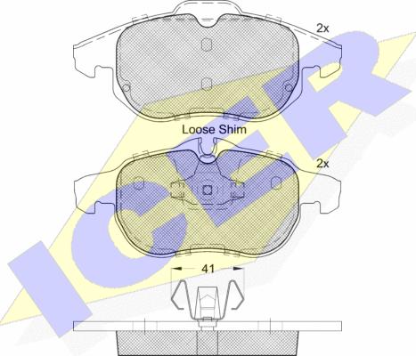 Icer 181536-400 - Kit pastiglie freno, Freno a disco autozon.pro