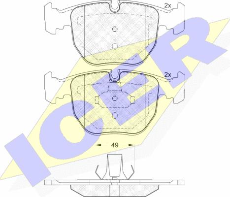 Icer 181530 - Kit pastiglie freno, Freno a disco autozon.pro