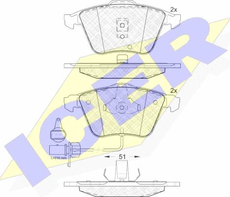 Icer 181531 - Kit pastiglie freno, Freno a disco autozon.pro