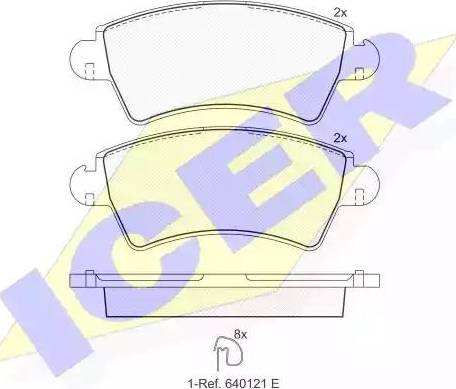 Icer 181525 - Kit pastiglie freno, Freno a disco autozon.pro