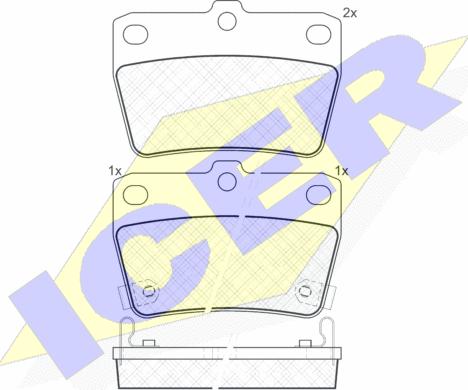 Icer 181520 - Kit pastiglie freno, Freno a disco autozon.pro