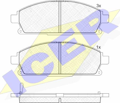 Icer 181521-200 - Kit pastiglie freno, Freno a disco autozon.pro