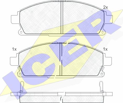 Icer 181521 - Kit pastiglie freno, Freno a disco autozon.pro